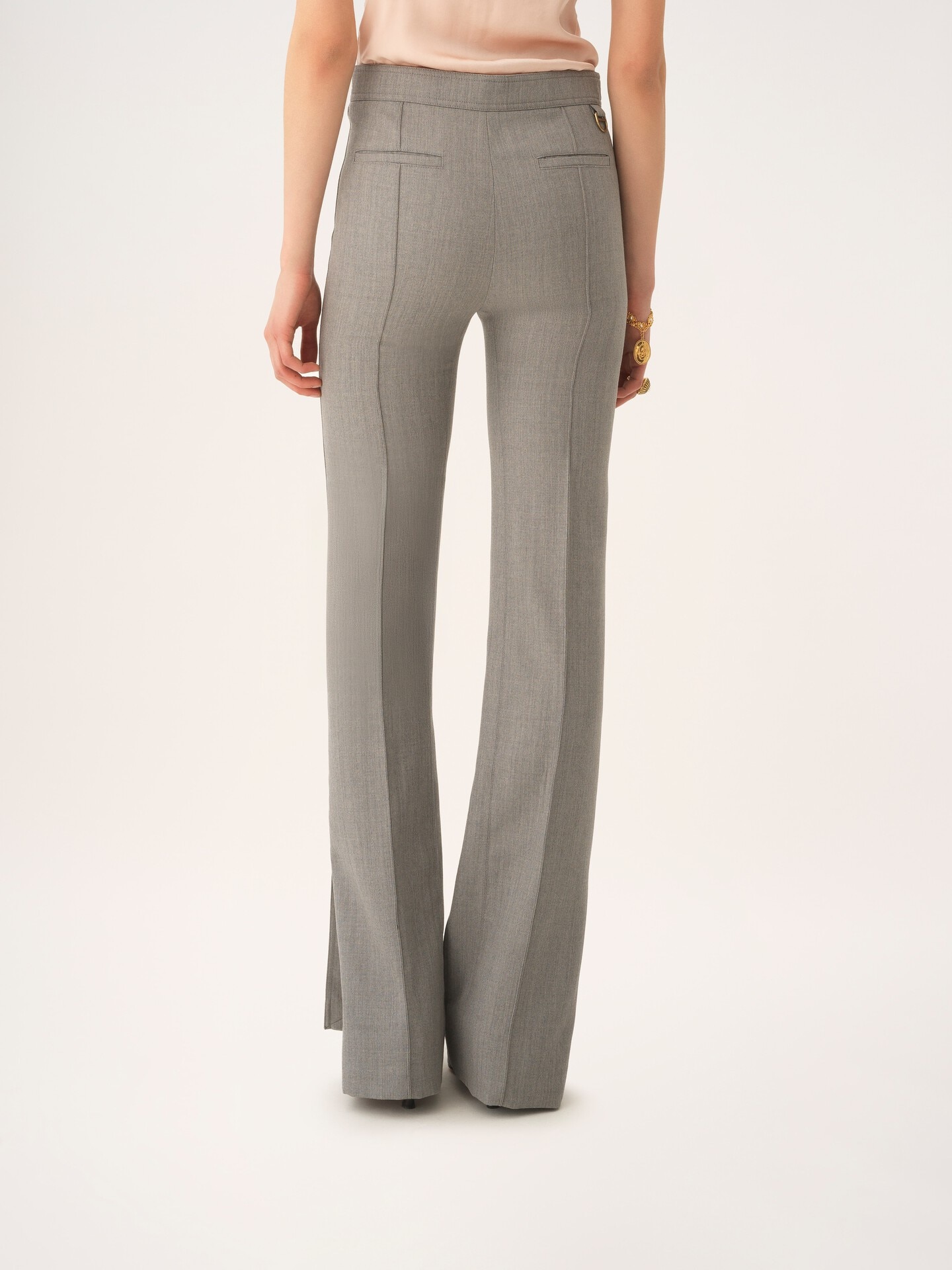 Tailored trousers in chiné wool - 5