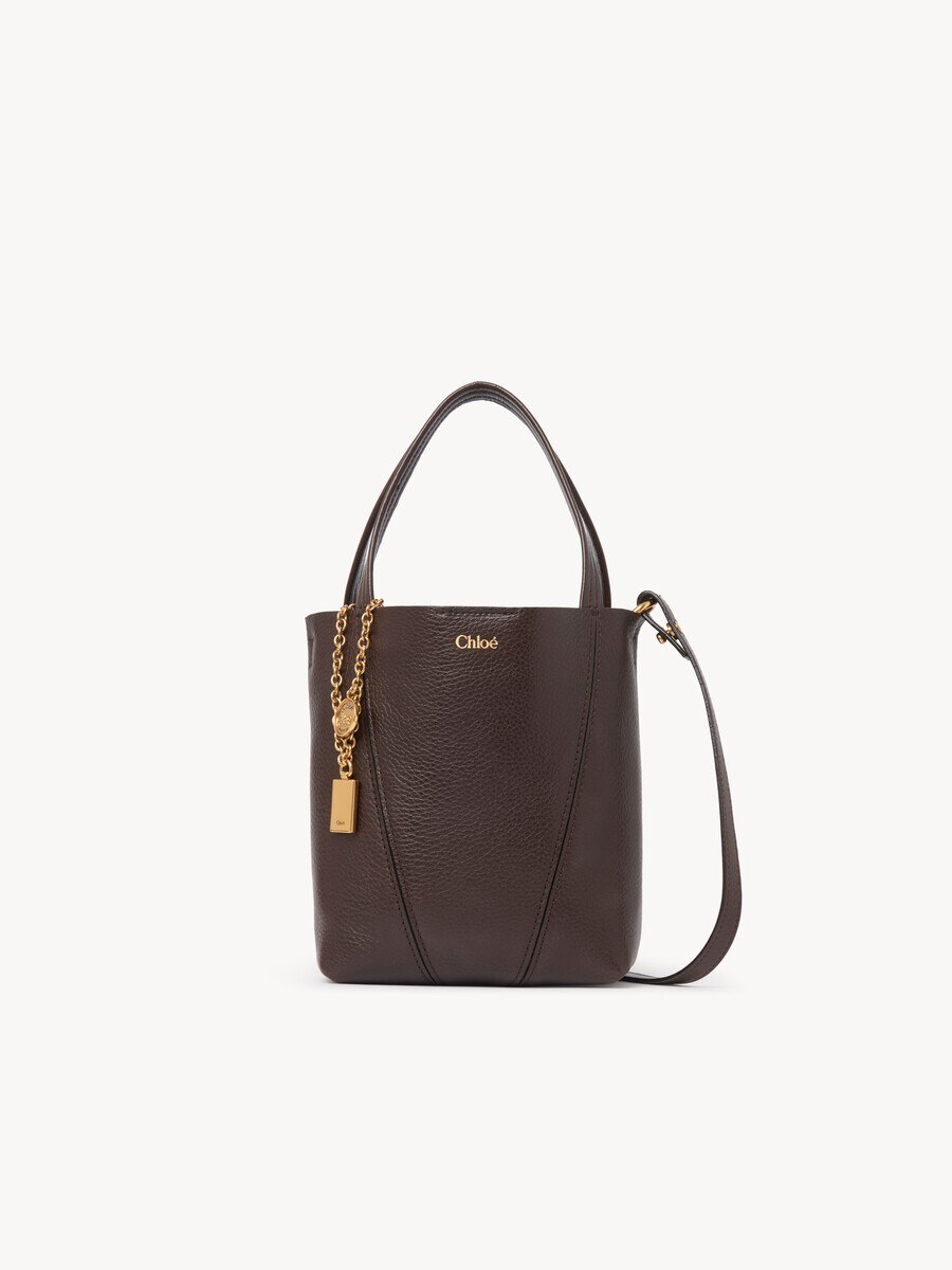 Bolso tote peque&ntilde;o Chlo&eacute; Spin de cuero granulado - 1