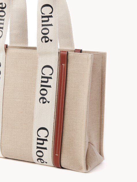 Woody tote bag in linen