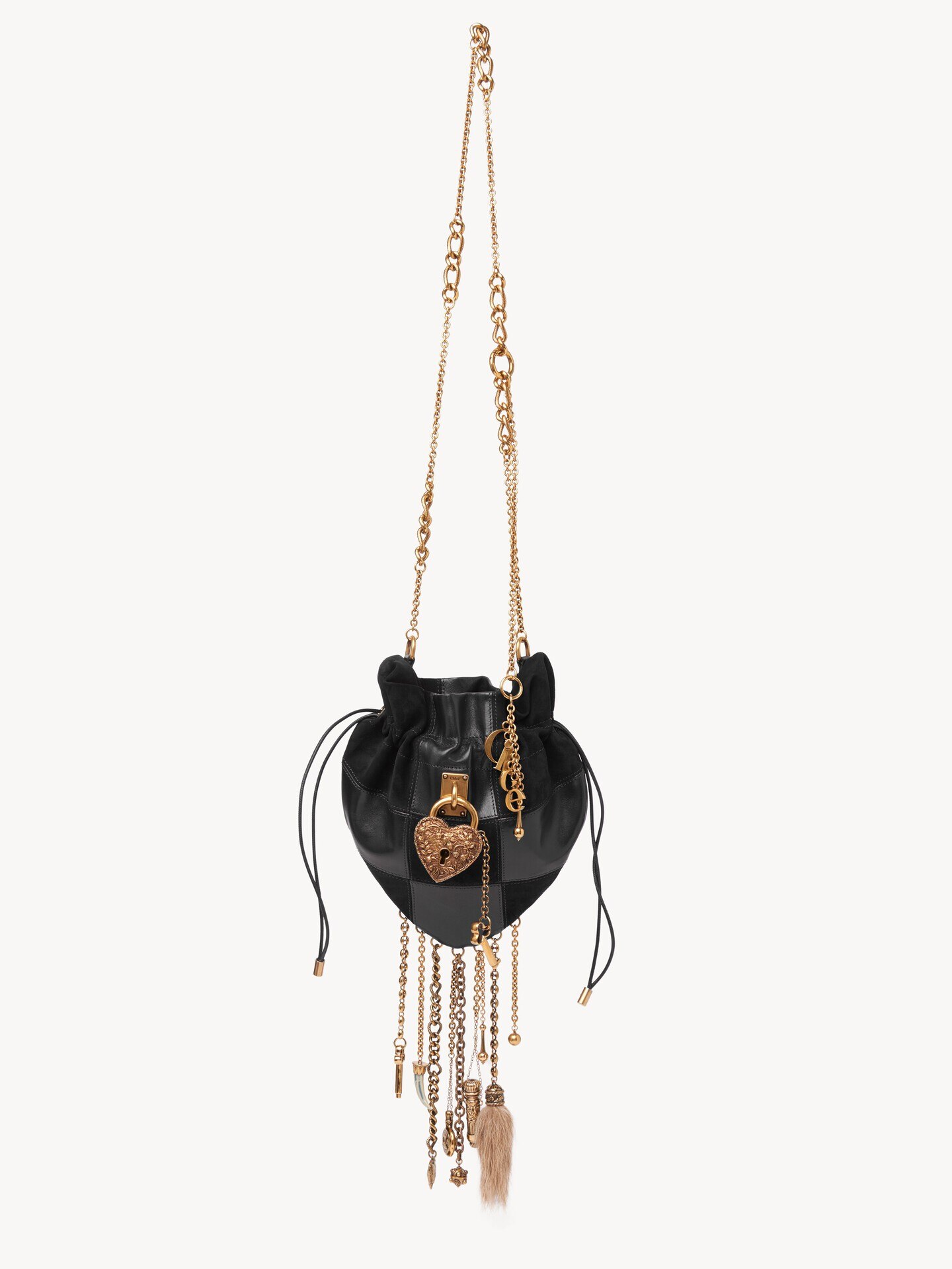 Bolso bandolera Ch&acirc;teau Treasures de cuero granulado y ante - 2