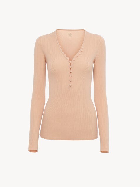 Henley shirt in a merino wool knit