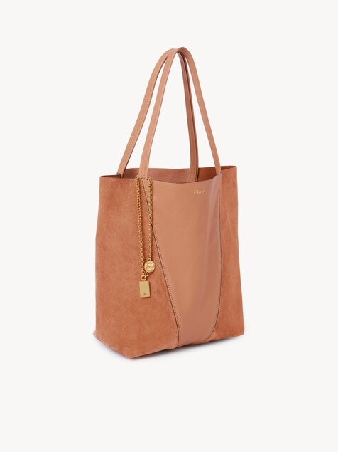 Bolso tote Chlo&eacute; Spin de cuero granulado y ante