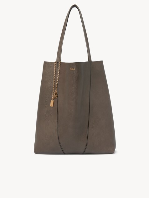 Bolso tote grande Chlo&eacute; Spin de cuero granulado