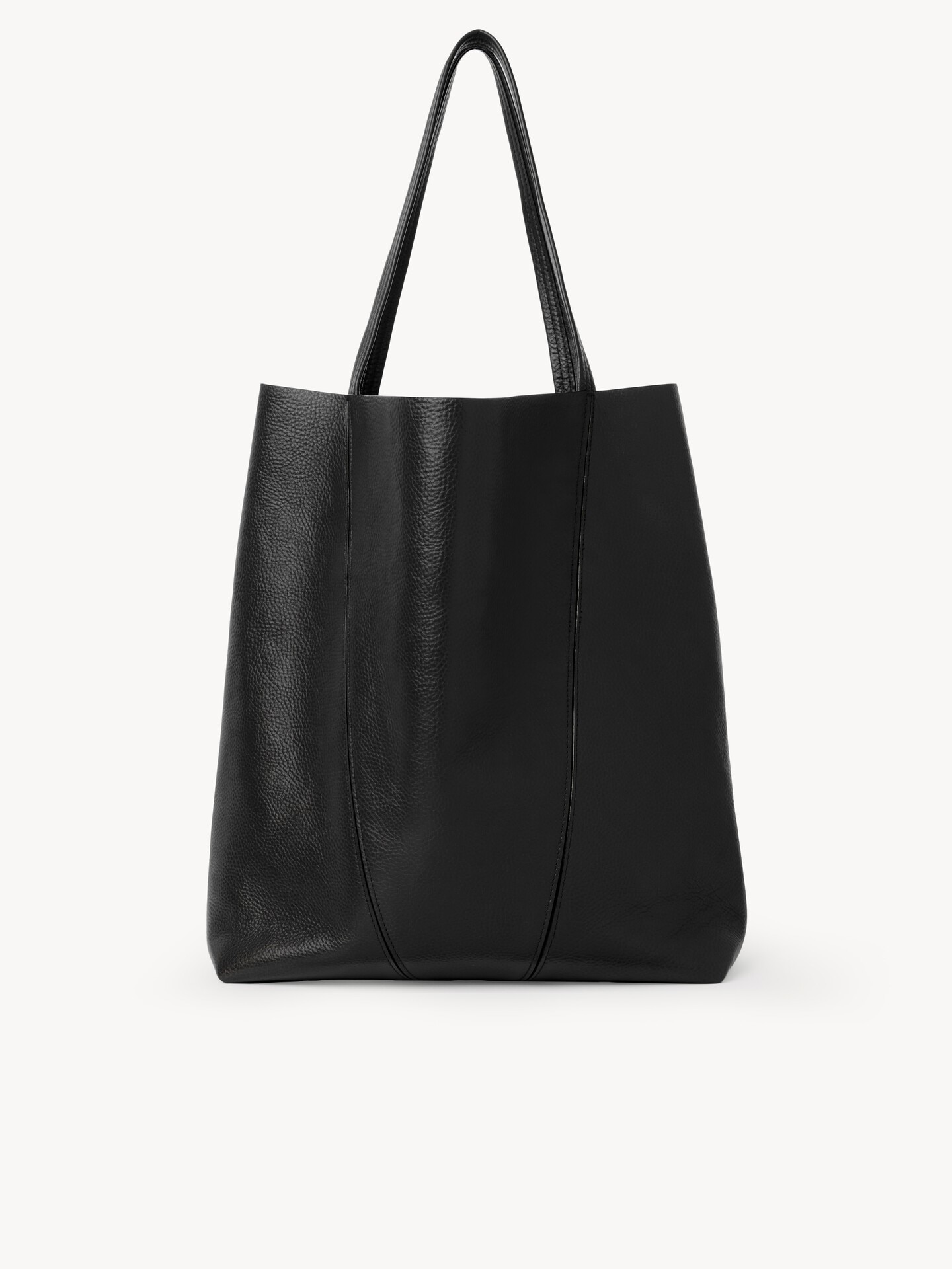 Large Chloé Spin tote bag in grained leather - 4