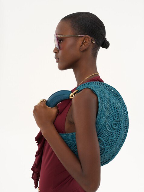 Summer Banana hobo bag in raffia