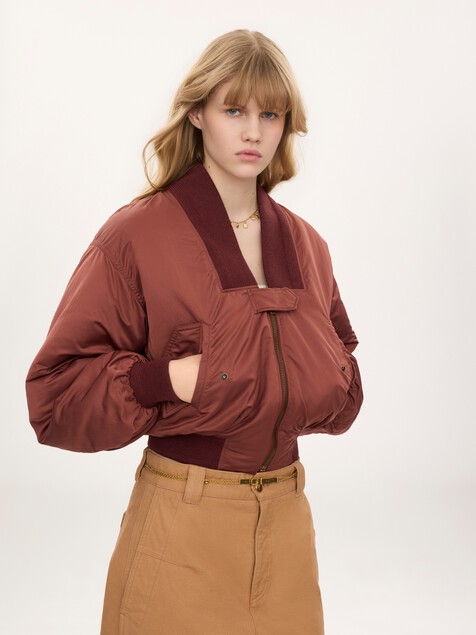 Chaqueta bomber de nailon