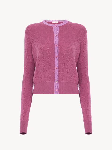 Fitted cardigan in a wool knit