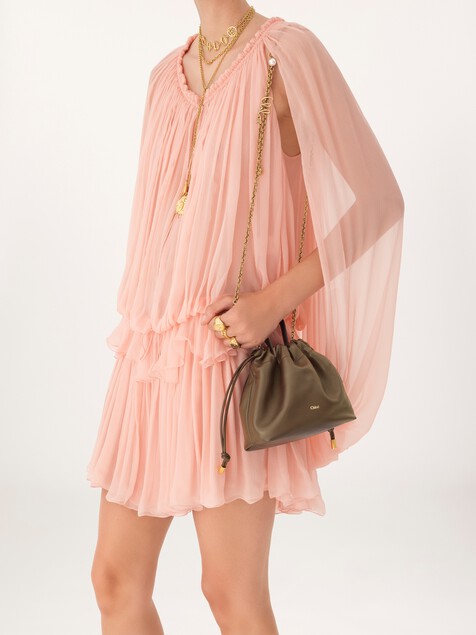 Minibolso de hombro Chlo&eacute; Icons con cadena de cuero suave