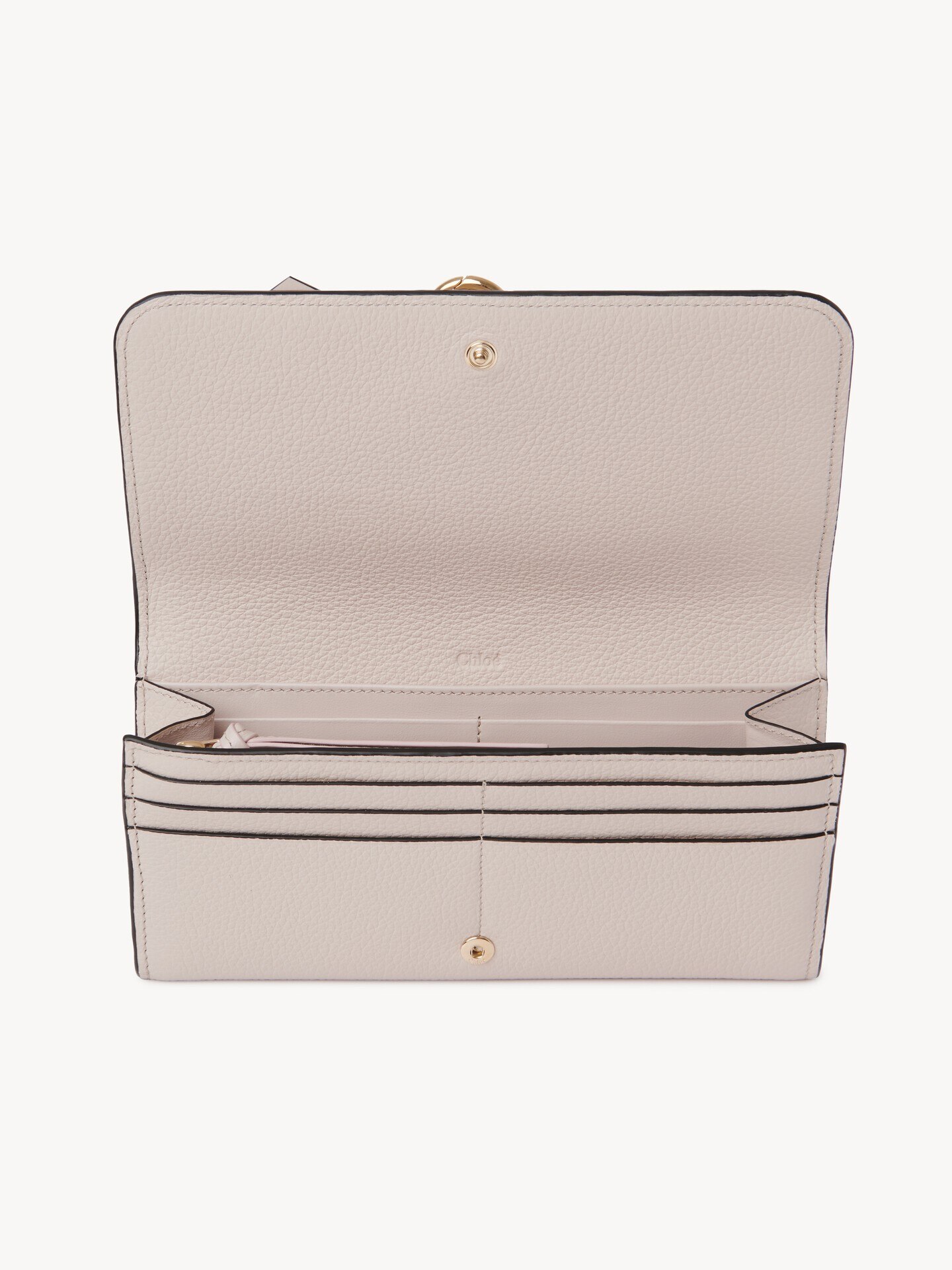 Alphabet wallet with flap in grained leather - 5