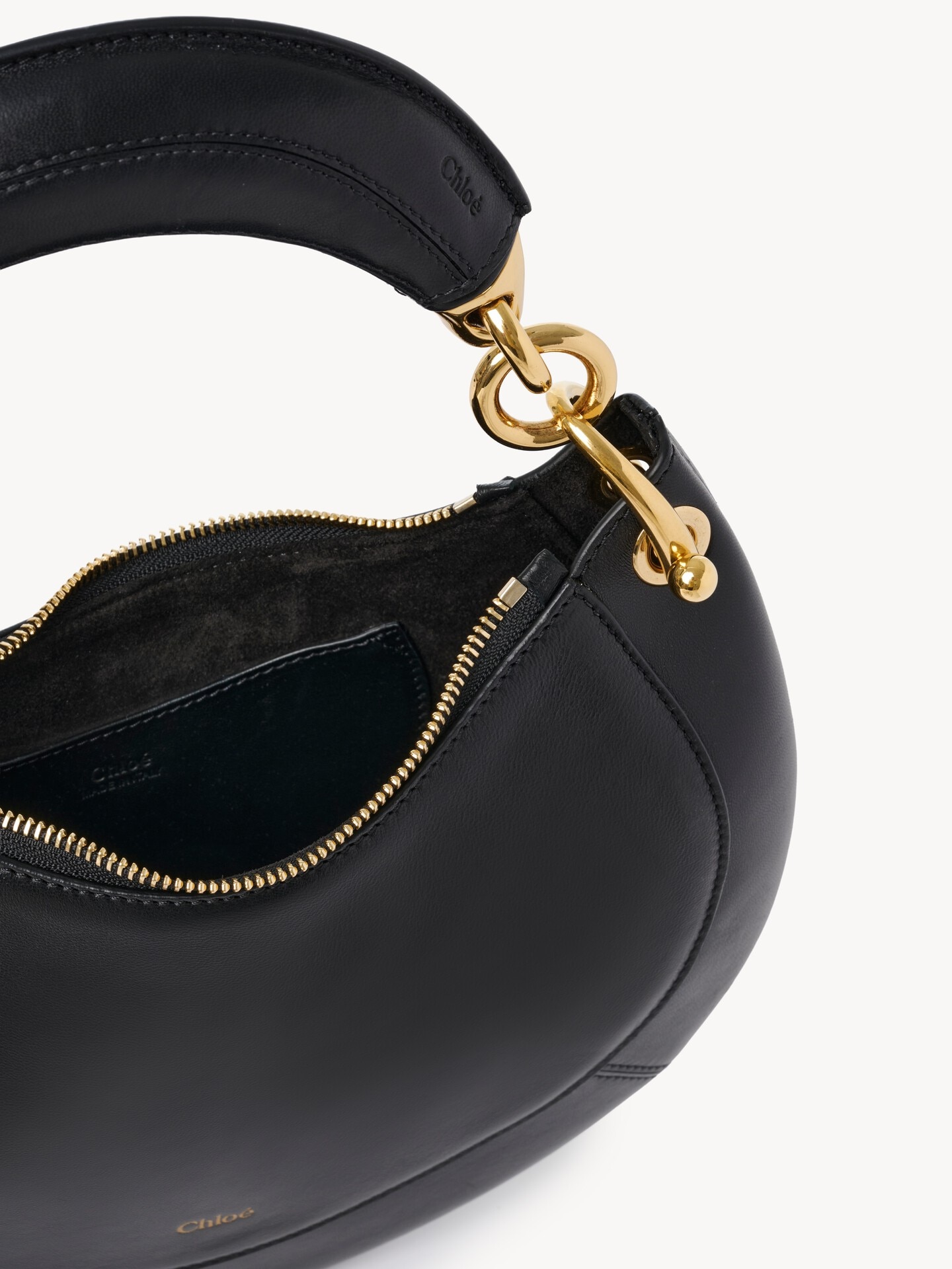 Small Chlo&eacute; Banana zipped hobo bag in soft leather - 6