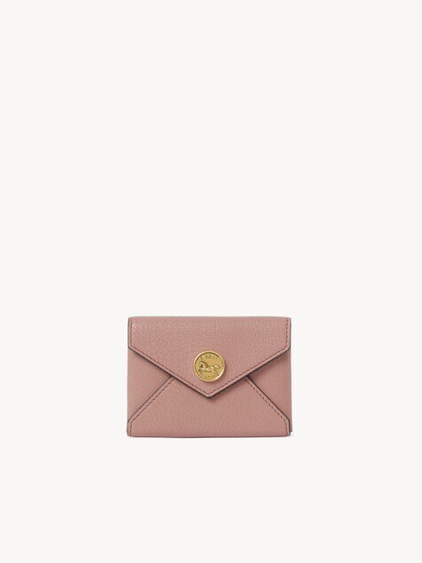 Tarjetero Envelope de cuero granulado