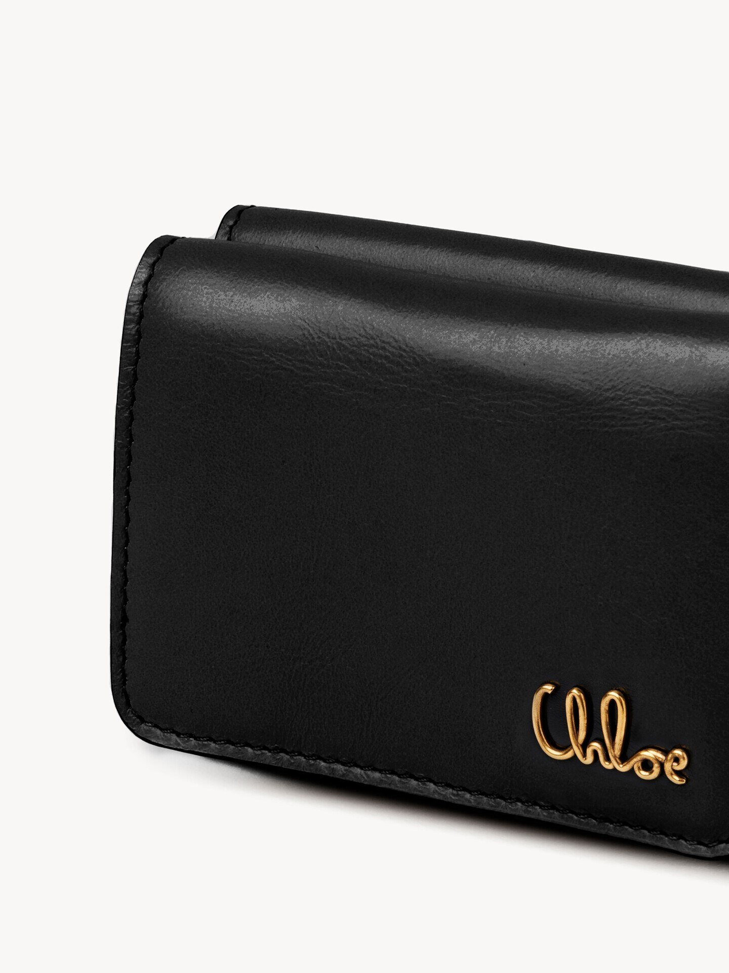 Mini Chloé Iconic tri-fold in shiny leather - 6