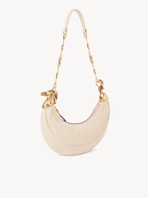 Chain Horse shoulder bag in grained leather