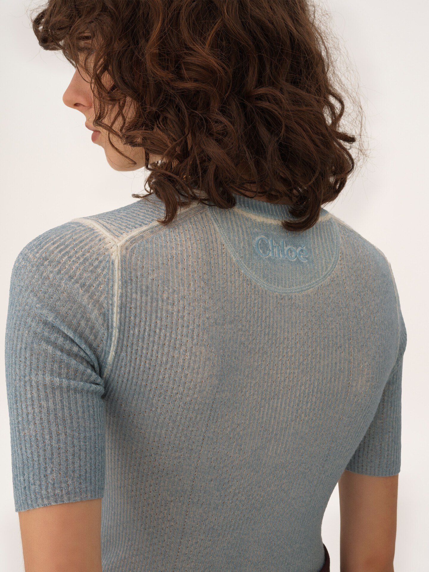 Jersey de manga corta de punto de lana merina - 6