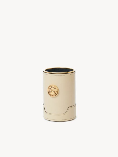 Perfume case in shiny leather