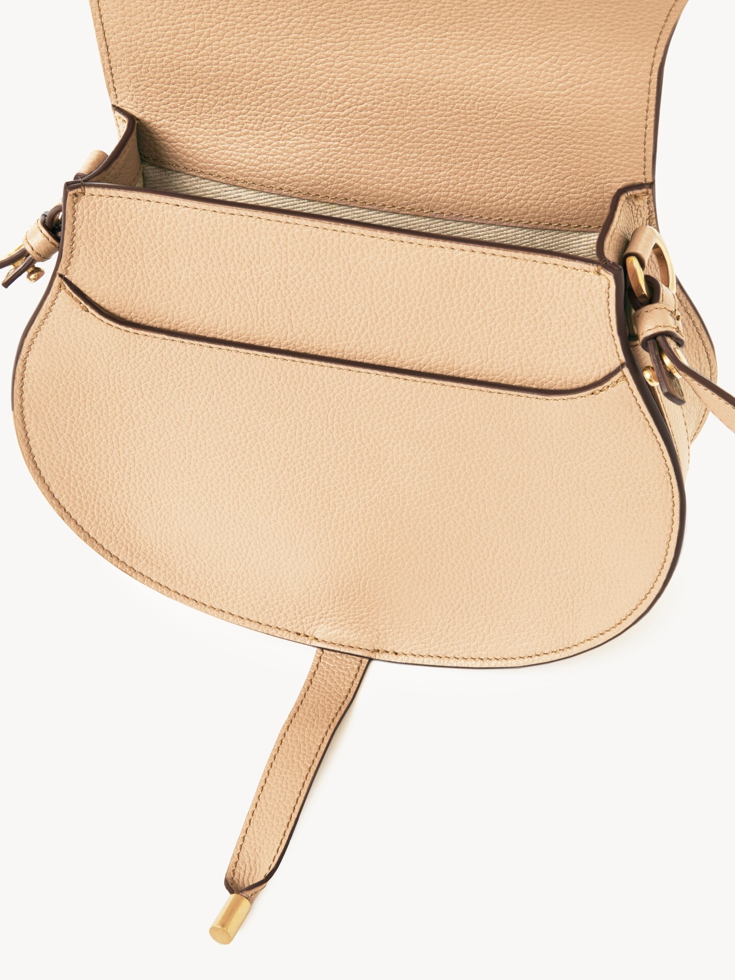 Bolso saddle Marcie de cuero granulado - 5