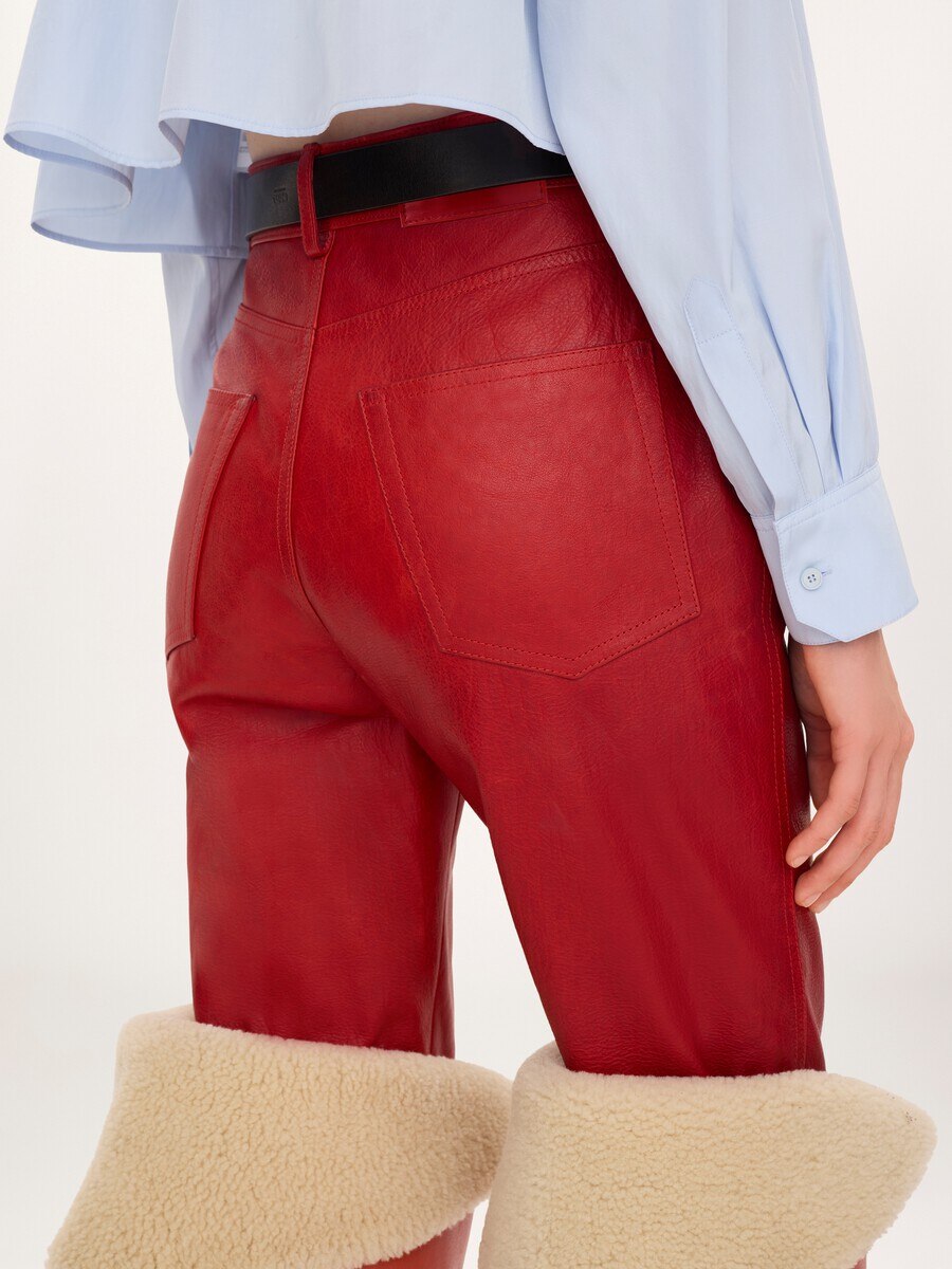Slim pants in leather - 8