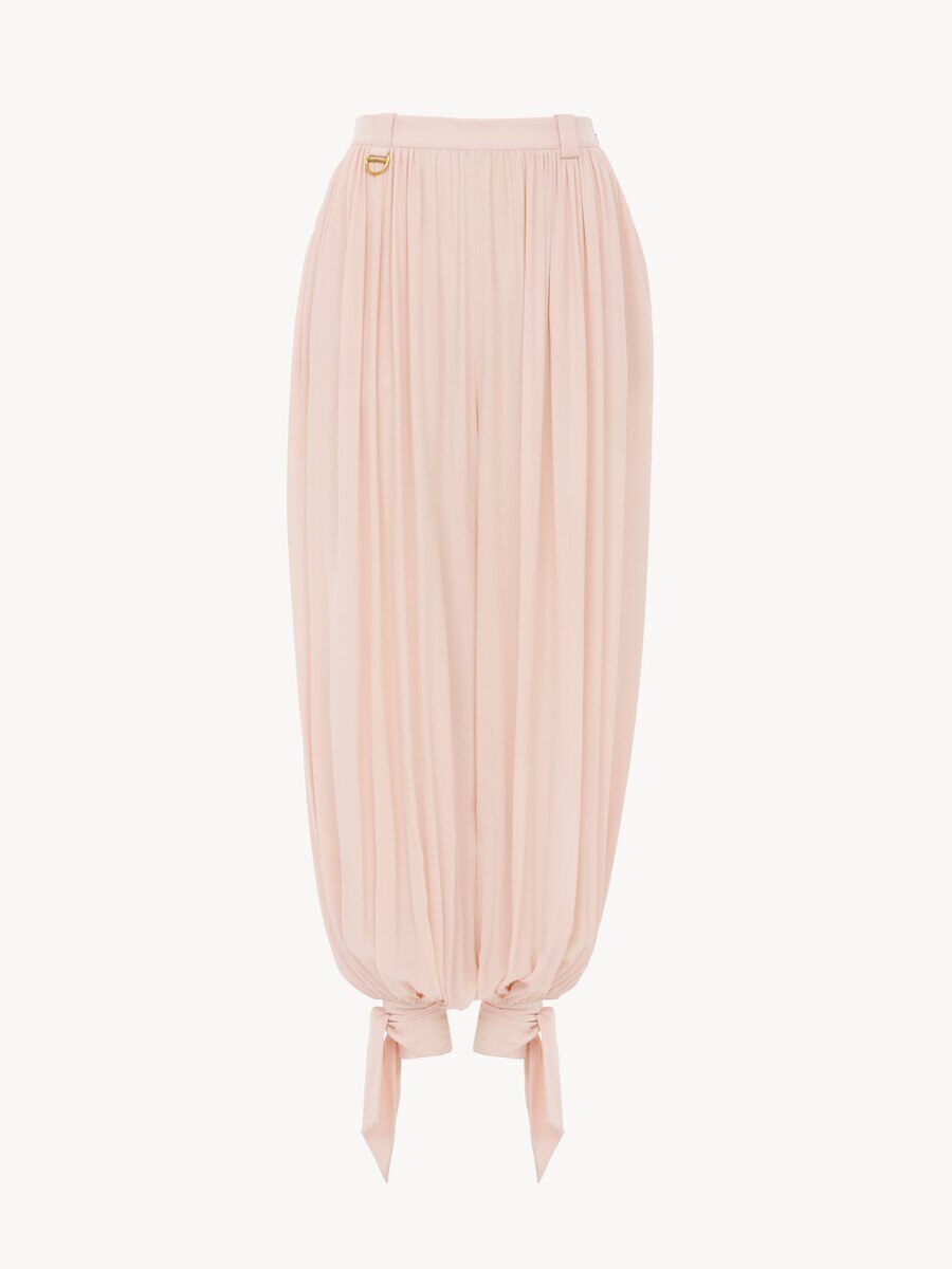 Fluid cropped pants in silk - 2
