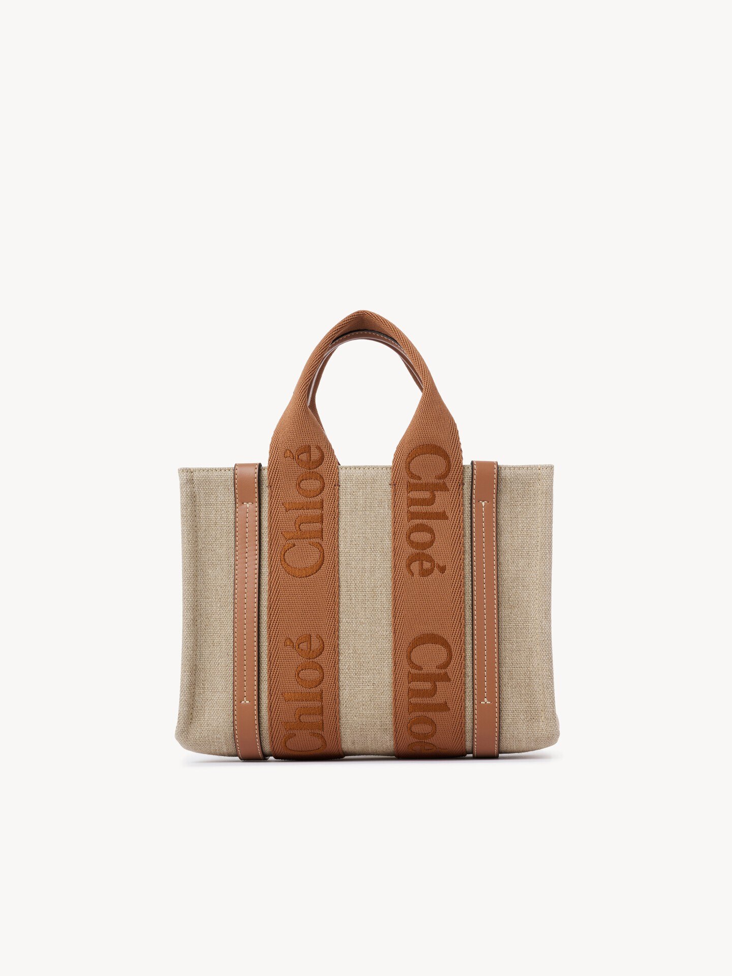 Bolso tote Woody peque&ntilde;o de lino - 5