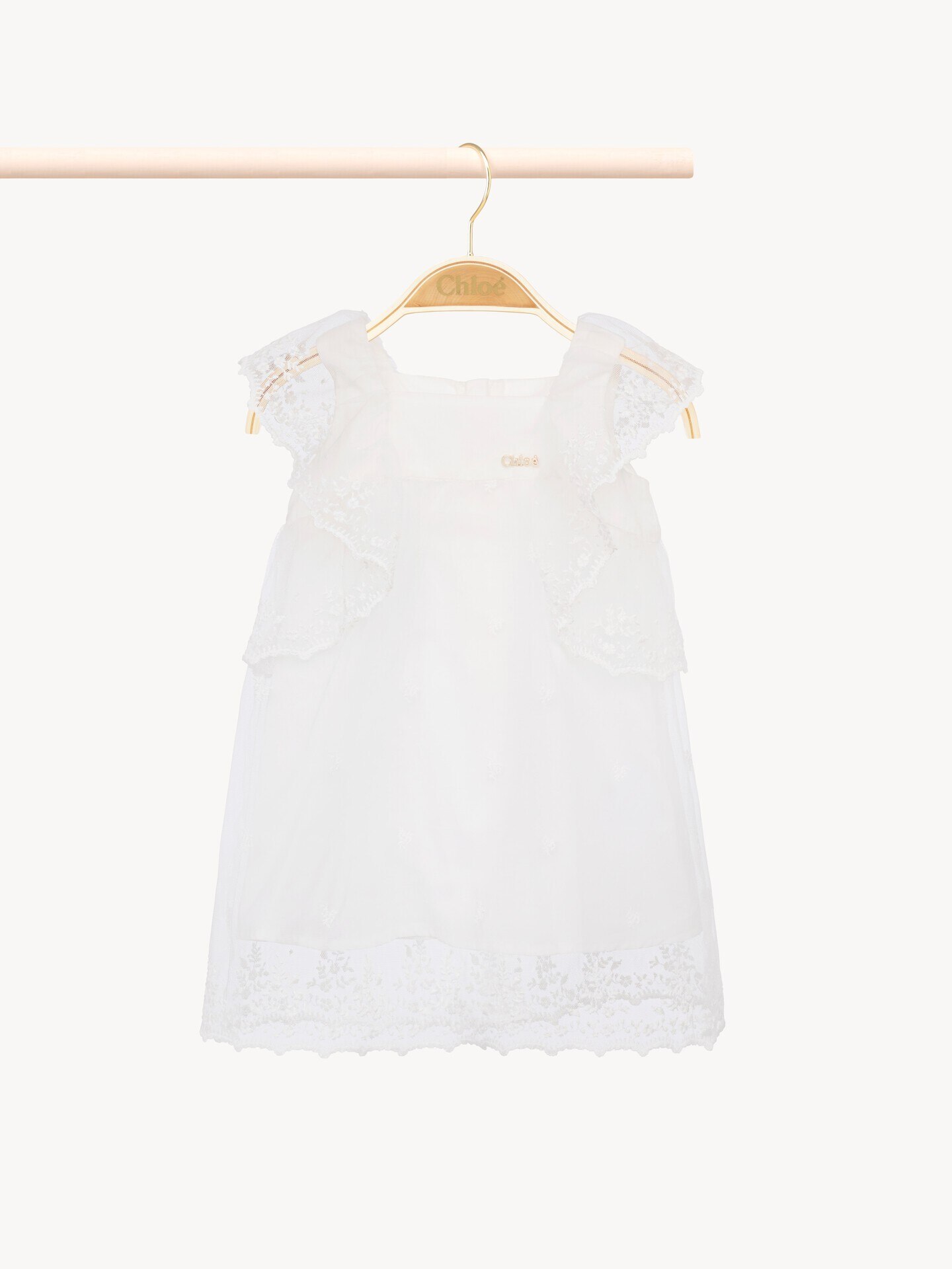 Set de regalo para beb&eacute;: vestido de ceremonia, gorro y bombachos - 3