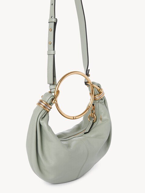 Small Bracelet hobo bag in grained leather