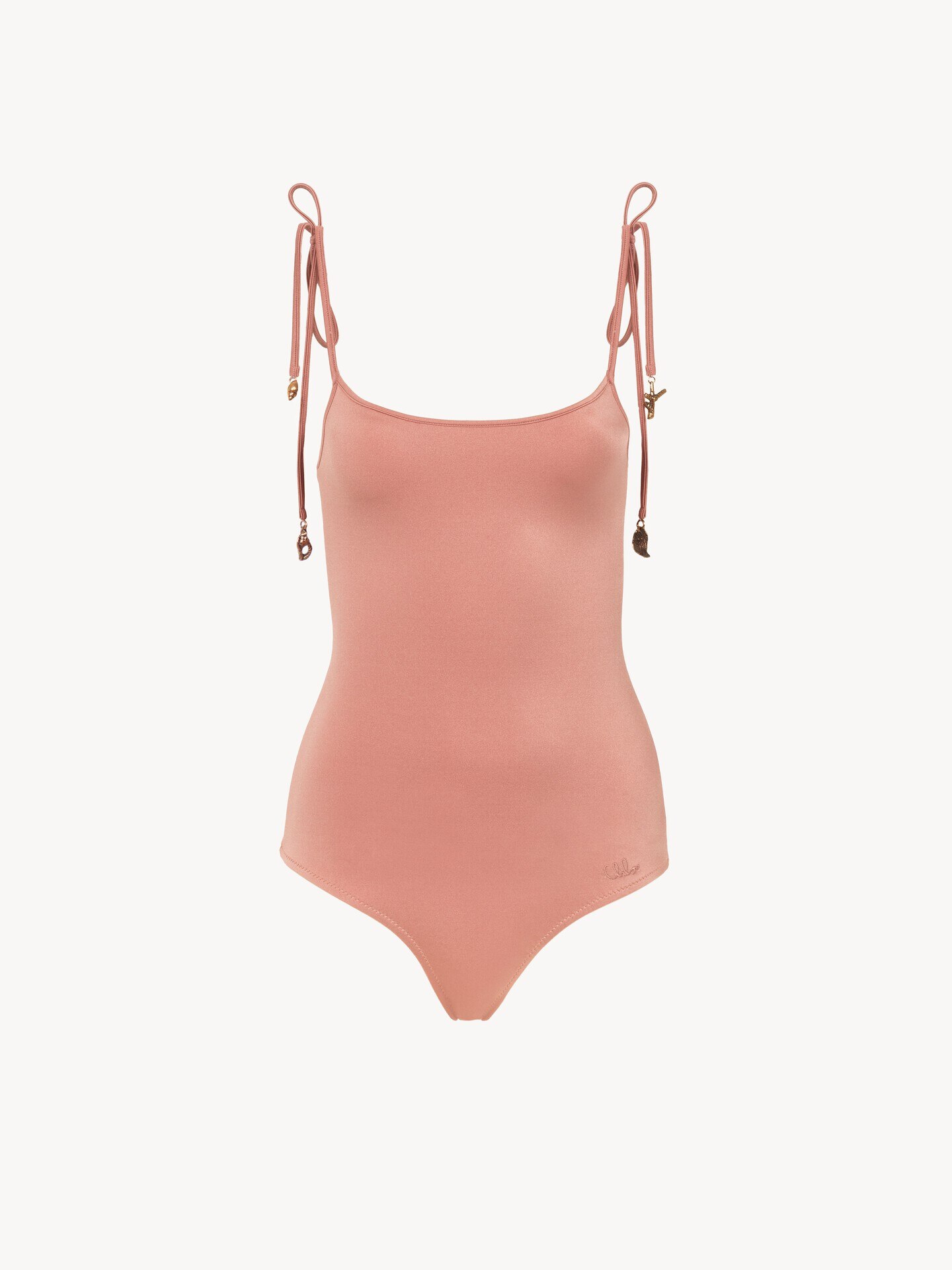 Knotted-strap one-piece swimsuit - 1
