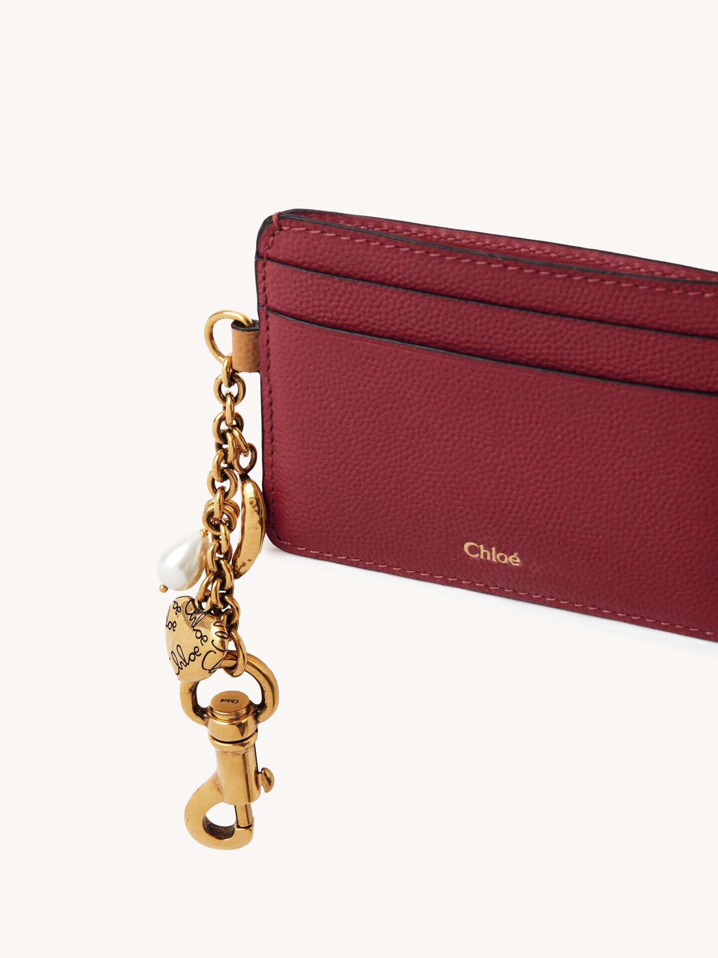Chloé Charms card holder in grained leather - 6