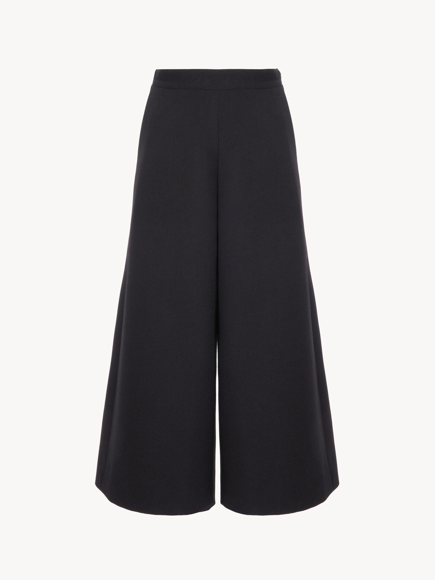 Wide-leg tailored trousers in wool cr&ecirc;pe - 2