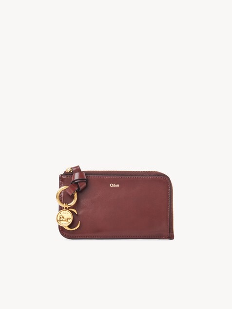 Alphabet wallet in shiny leather