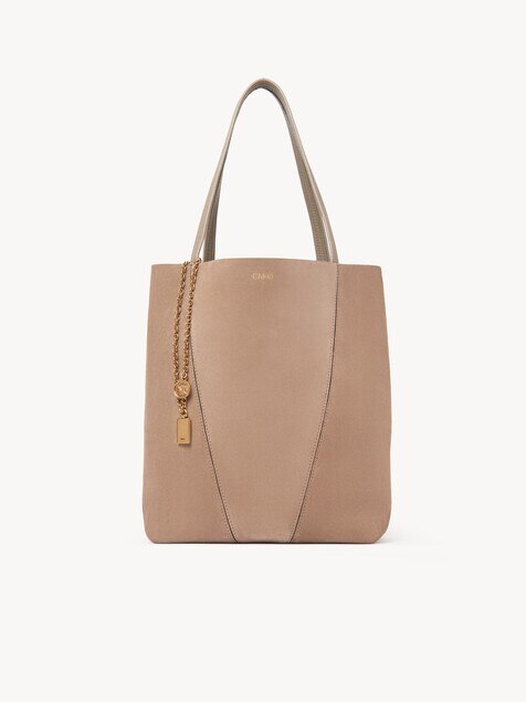 Chloé Spin tote bag in suede leather