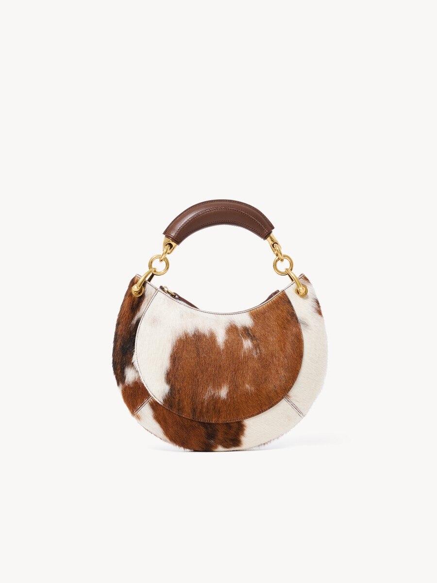 Small Chlo&eacute; Banana zipped hobo bag in hair-on leather - 6