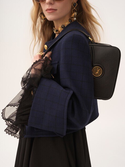 Horse Medal shoulder bag in grained leather