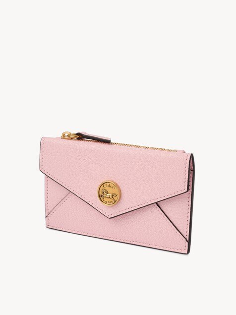 Cartera peque&ntilde;a Envelope con ranuras para tarjetas de cuero granulado