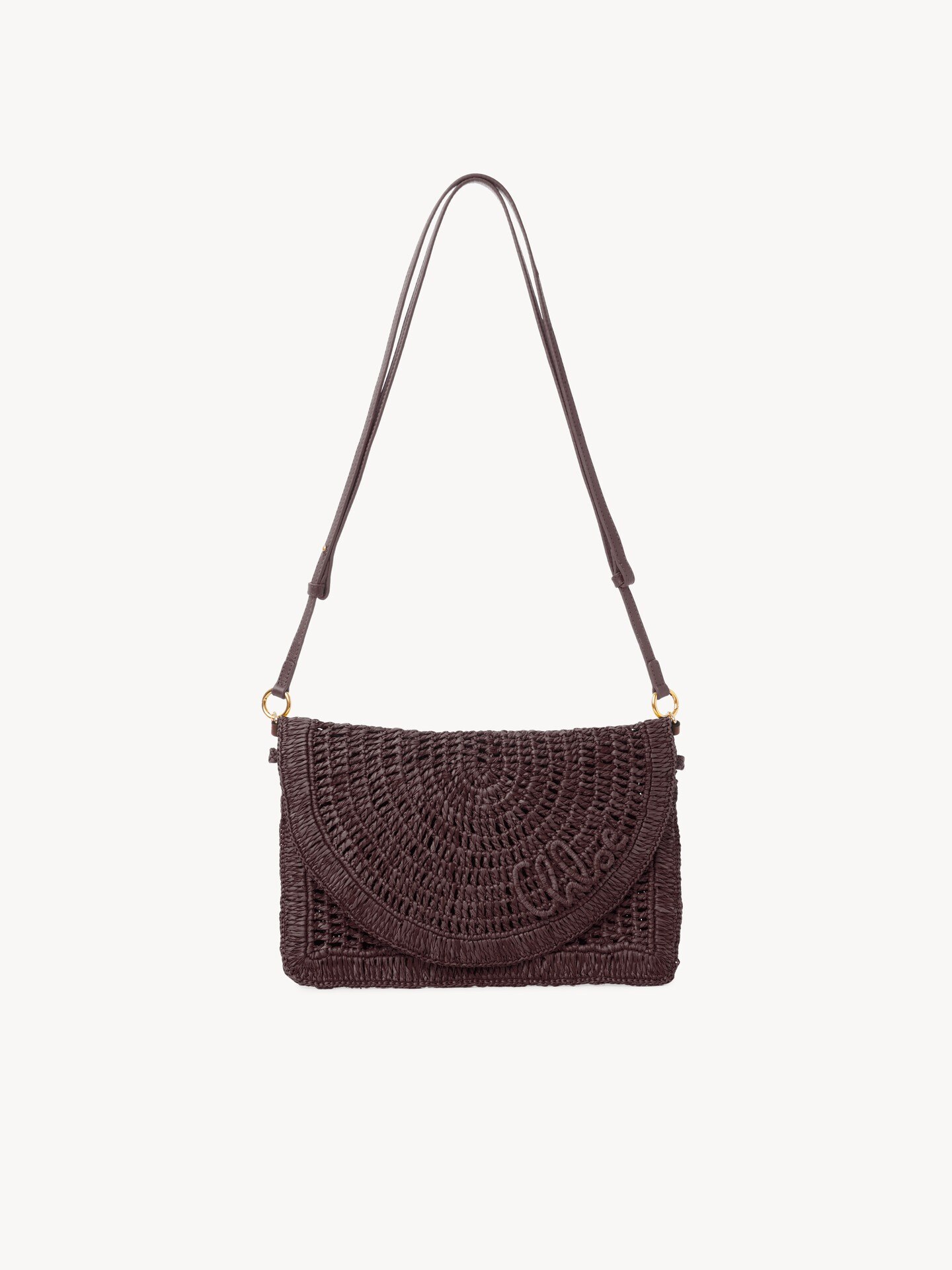 Cartera de mano Summer Banana con correa de rafia - 1