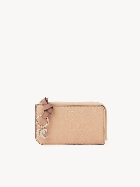 Alphabet purse in grained leather