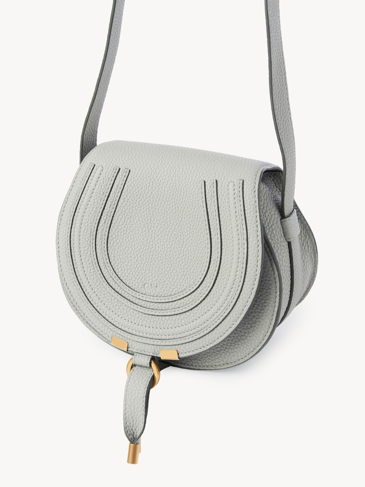 Small Marcie saddle bag in grained leather - 3