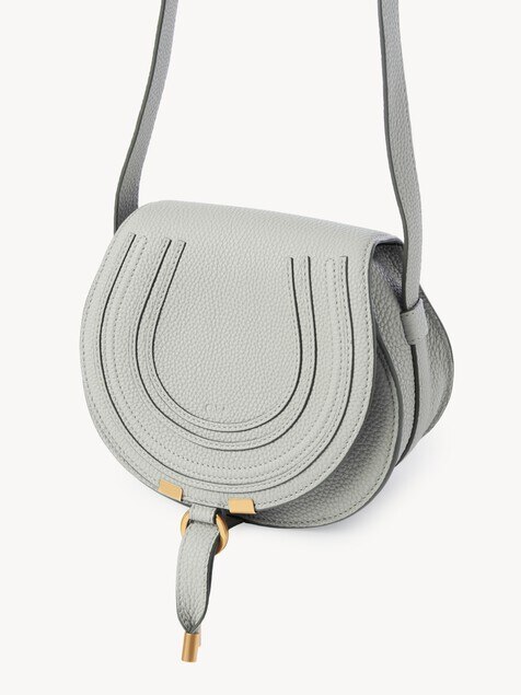 Small Marcie saddle bag in grained leather