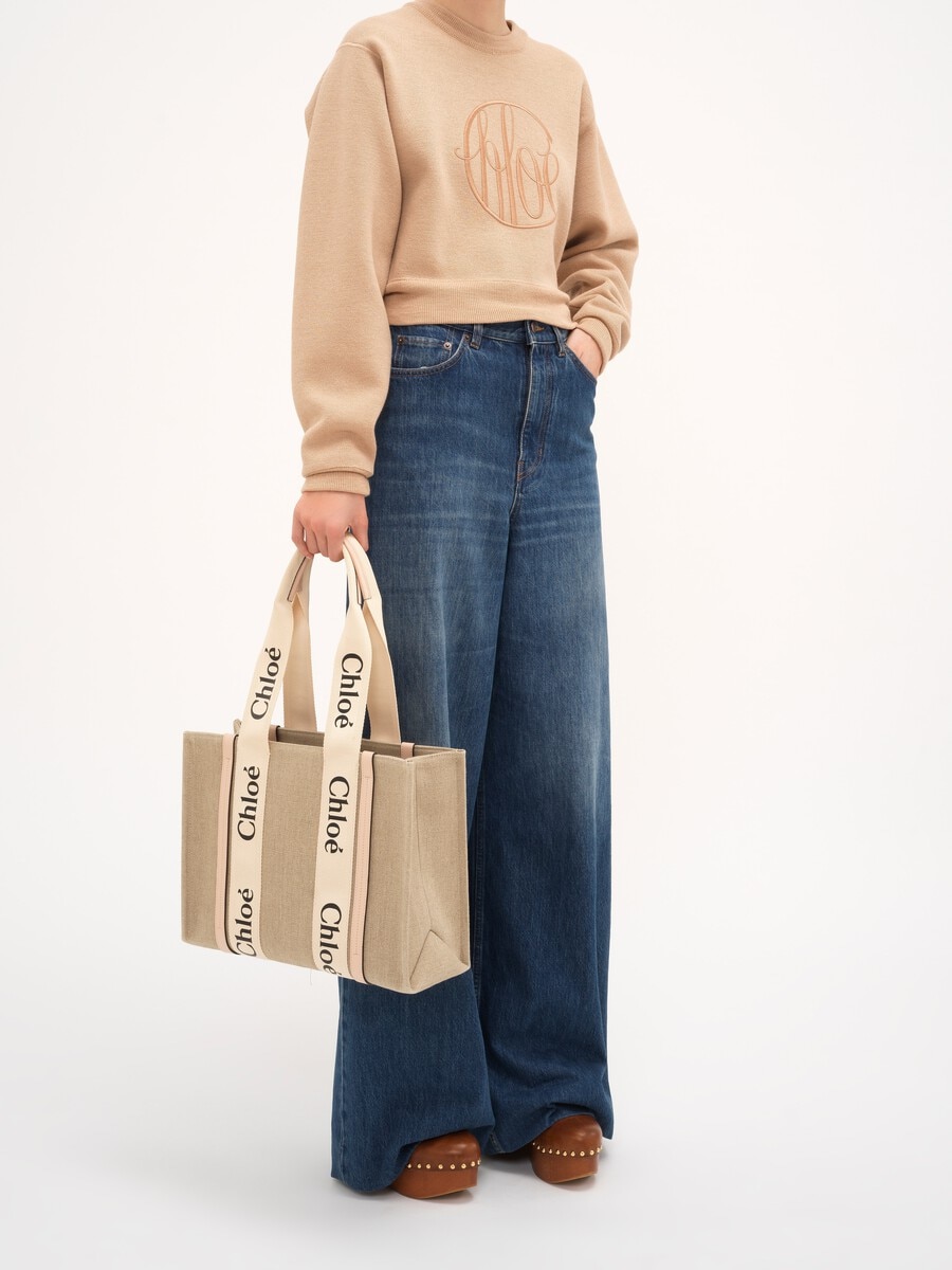 Woody tote bag in linen - 10