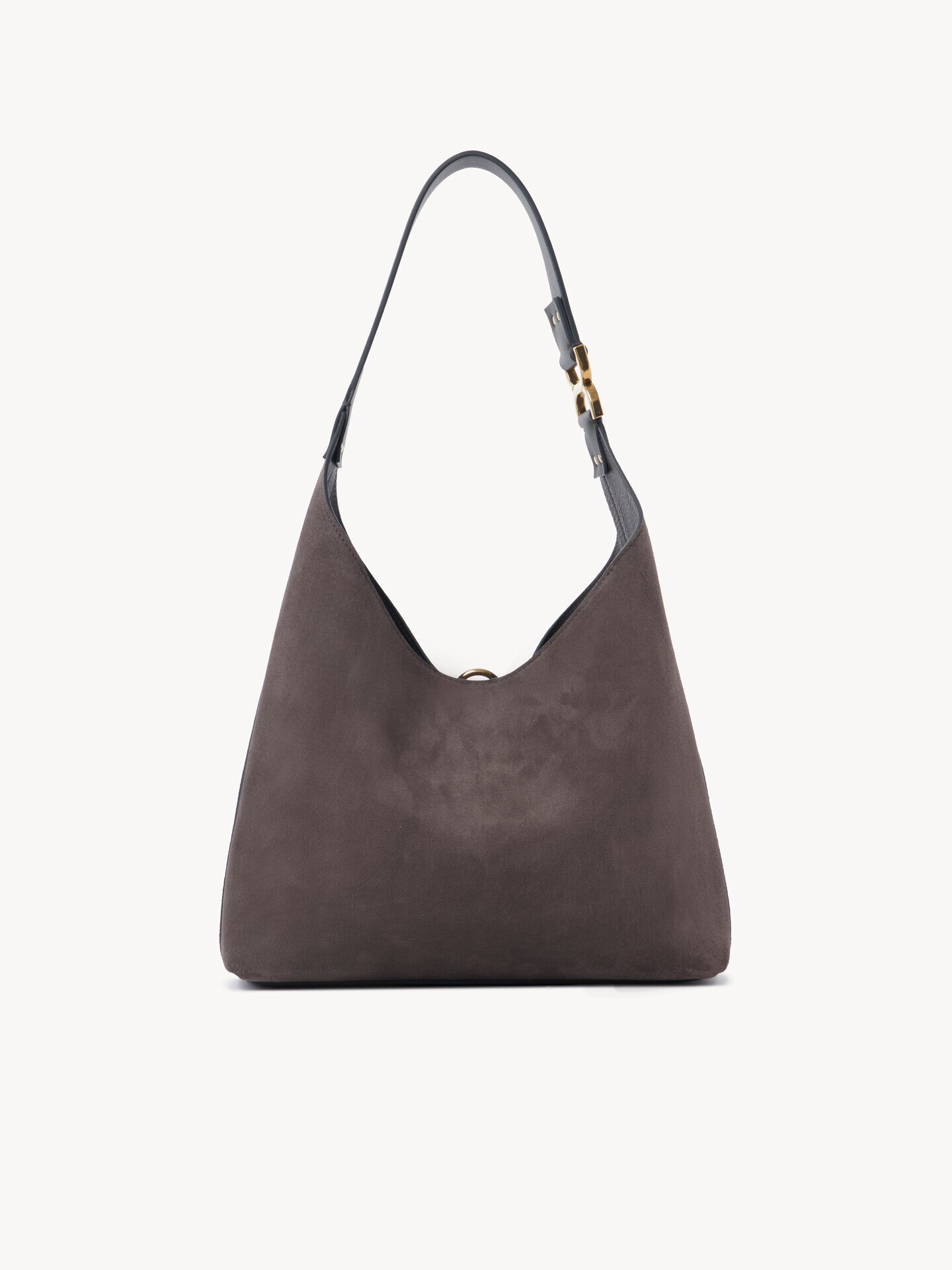 Small Marcie hobo bag in suede leather - 7