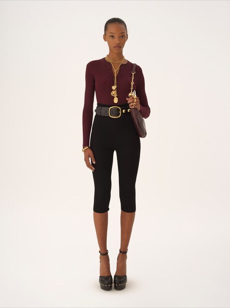 Henley shirt in superfine wool knit