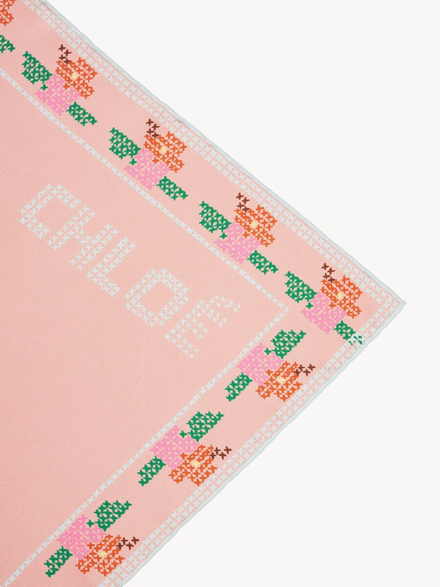 The Chlo&eacute; Parrot square scarf in silk twill - 4