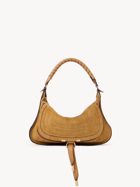 Small Marcie shoulder bag in suede leather