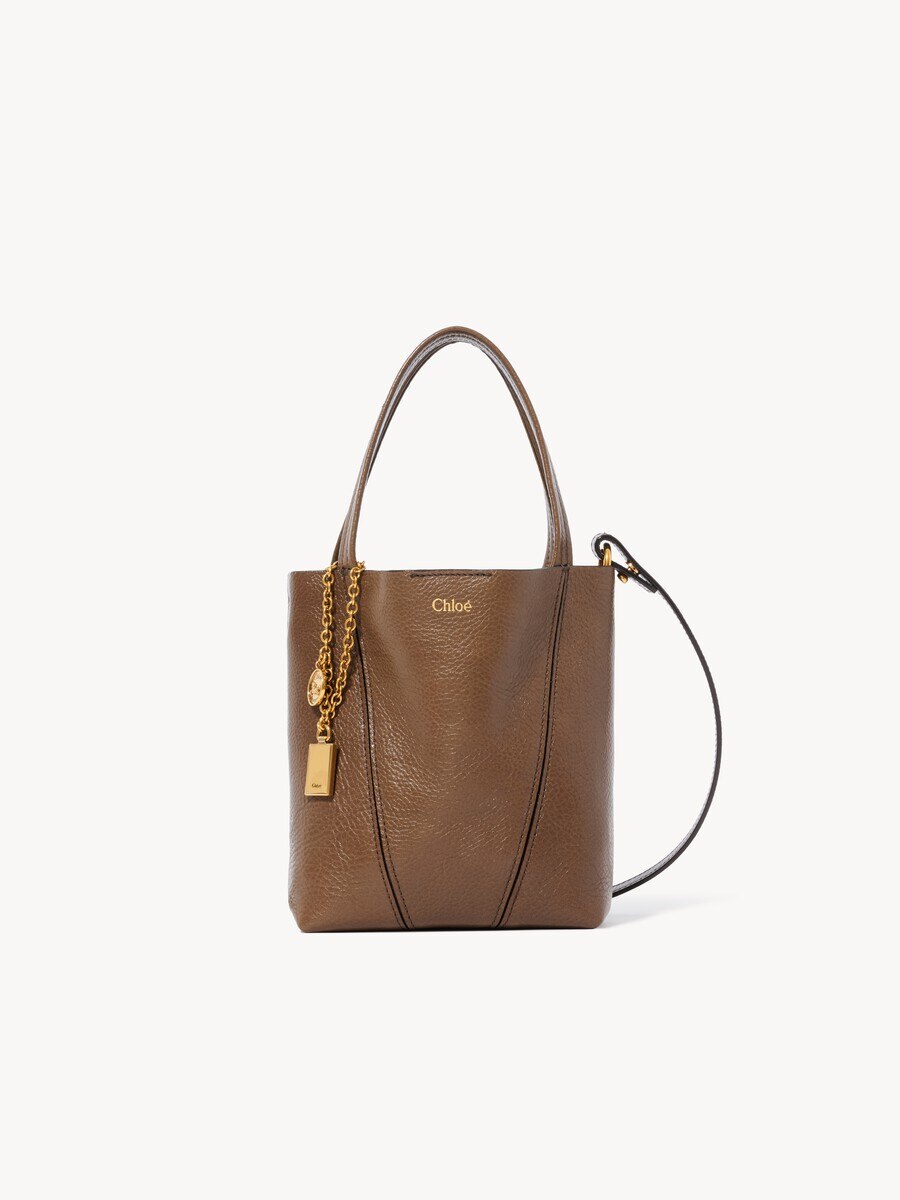 Small Chlo&eacute; Spin tote bag in grained leather - 1