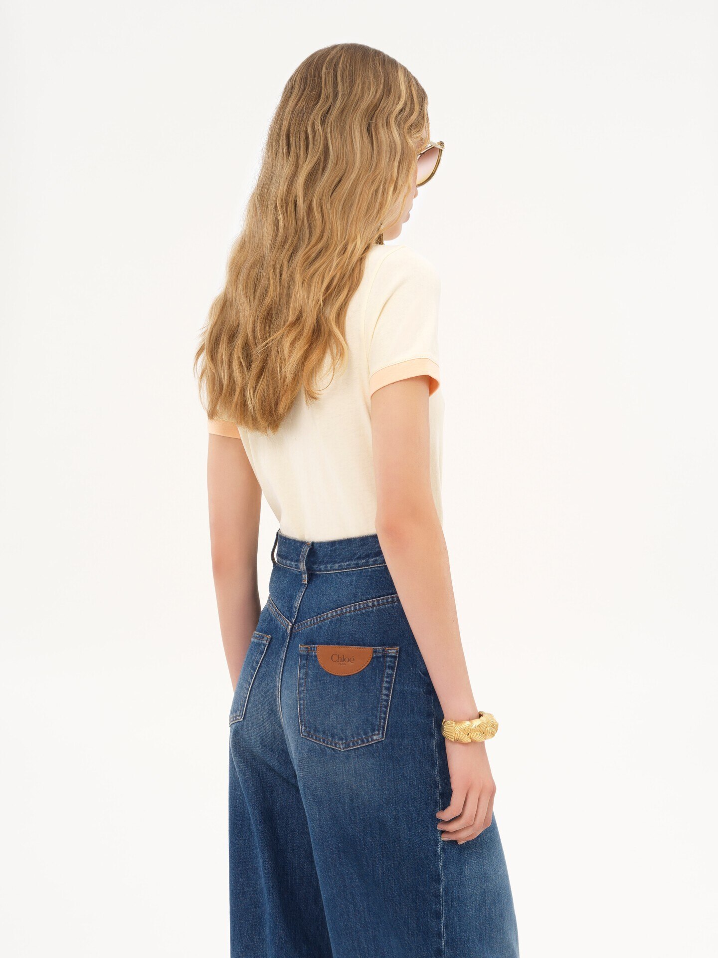 Crew-neck logo T-shirt in cotton jersey - 5