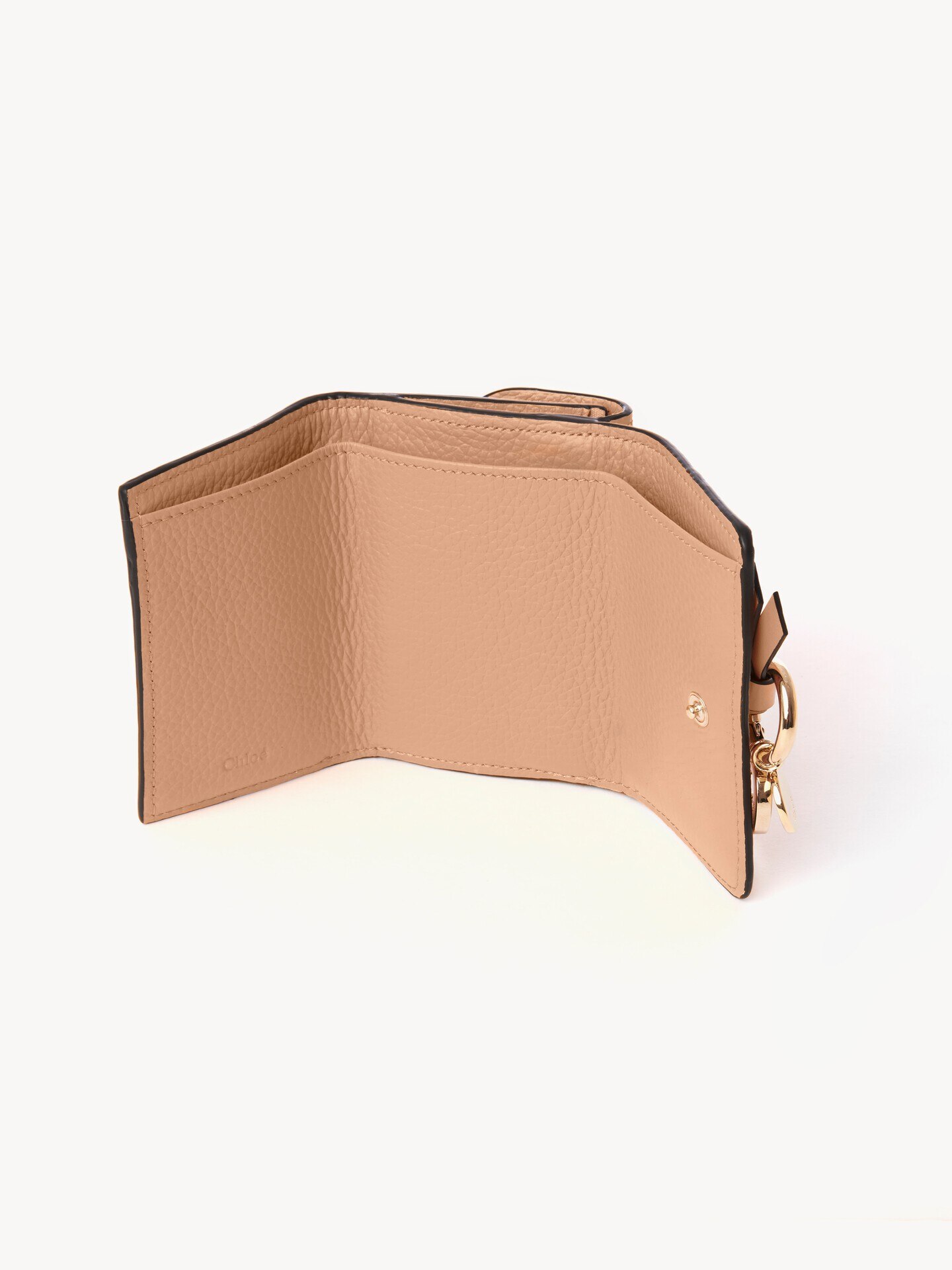 Mini Alphabet tri-fold in grained leather - 4