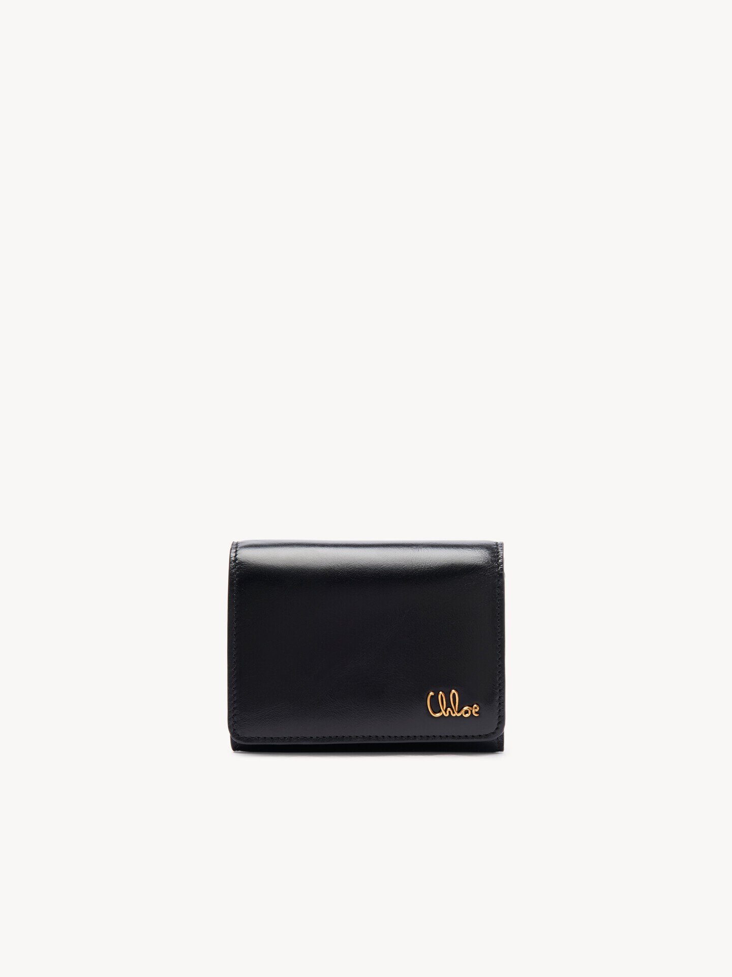 Small Chloé Iconic tri-fold with coin pocket in shiny leather - 2