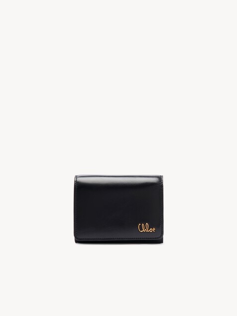 Small Chloé Iconic tri-fold with coin pocket in shiny leather