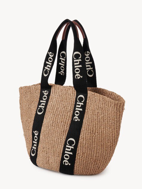Cesta grande Woody de fibras naturales