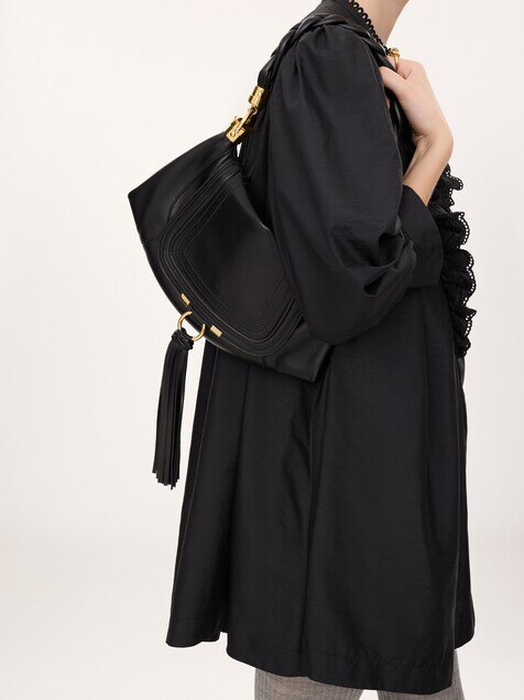 Small Marcie Foulard hobo bag in soft leather
