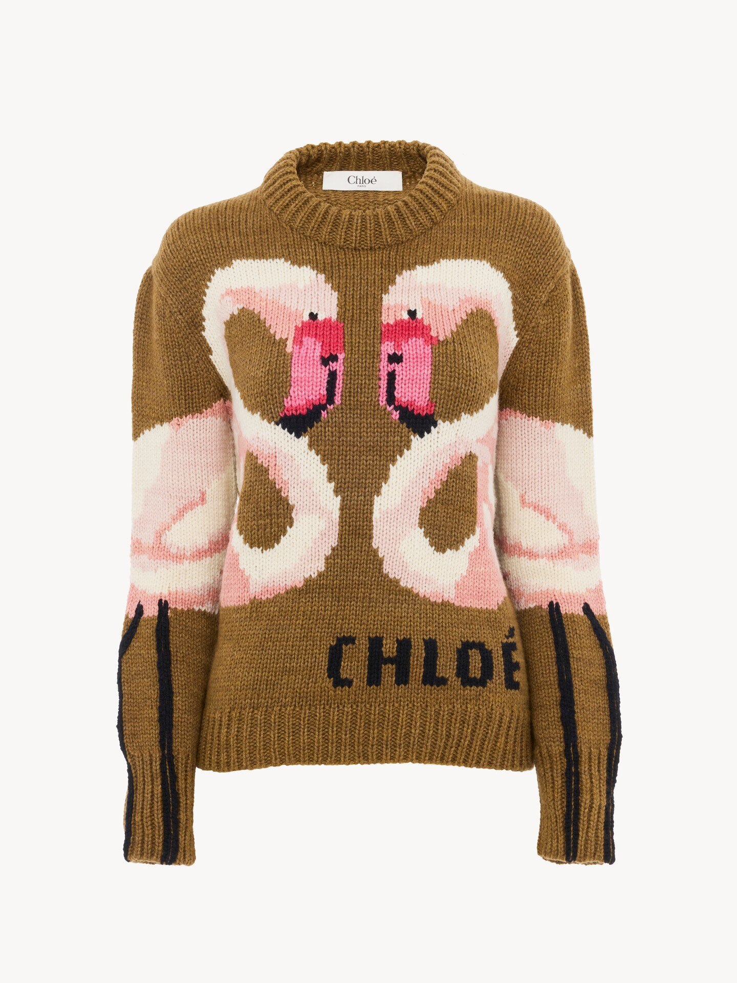 Crew-neck logo jumper in a wool knit - 2